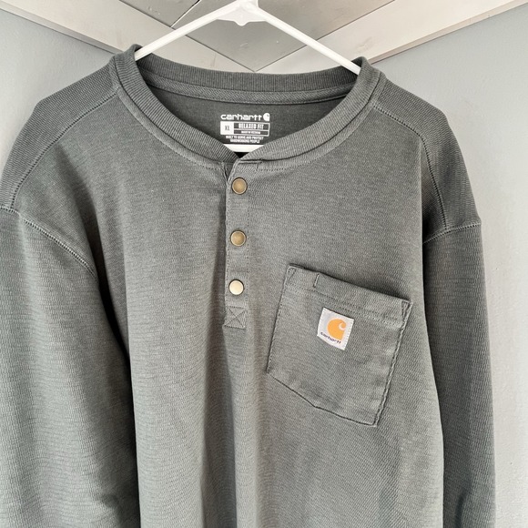 Carhartt Other - Carhartt Size XL Loose Fit‎ Heavyweight Long Sleeve Henley Button Shirt